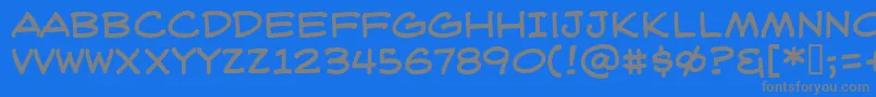 WeblettererBb Font – Gray Fonts on Blue Background