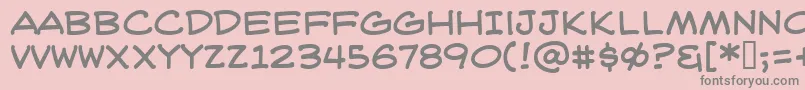 Czcionka WeblettererBb – szare czcionki na różowym tle