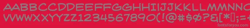 WeblettererBb Font – Gray Fonts on Red Background