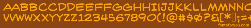 WeblettererBb Font – Orange Fonts on Brown Background
