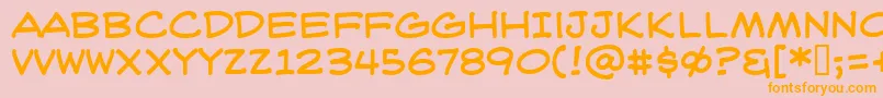 WeblettererBb Font – Orange Fonts on Pink Background