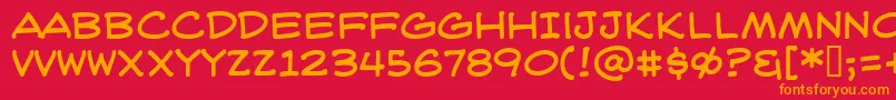 WeblettererBb Font – Orange Fonts on Red Background