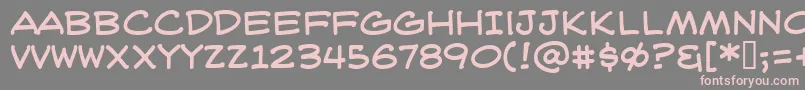 WeblettererBb Font – Pink Fonts on Gray Background