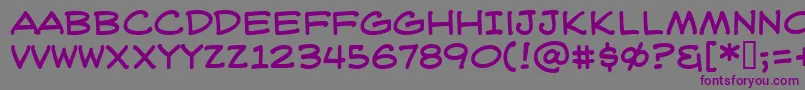 WeblettererBb Font – Purple Fonts on Gray Background