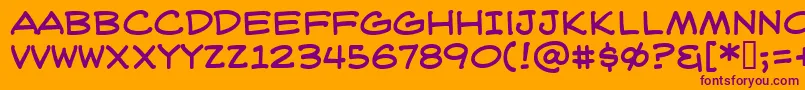 WeblettererBb Font – Purple Fonts on Orange Background