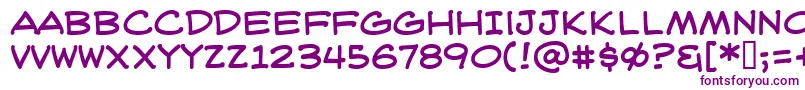 WeblettererBb Font – Purple Fonts on White Background