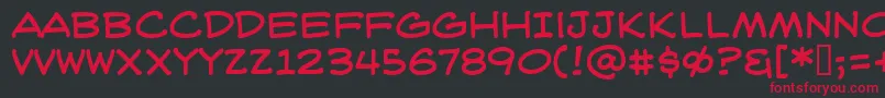 WeblettererBb Font – Red Fonts on Black Background