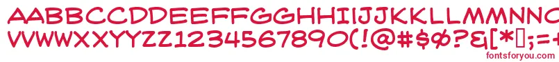 フォントWeblettererBb – 白い背景に赤い文字