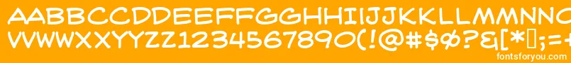 WeblettererBb Font – White Fonts on Orange Background
