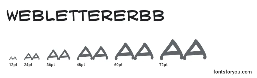Размеры шрифта WeblettererBb