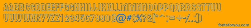 AAlternatitul3D Font – Blue Fonts on Orange Background