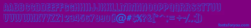 Fonte AAlternatitul3D – fontes azuis em um fundo violeta