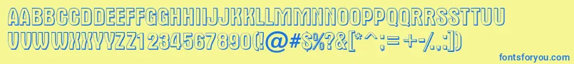 AAlternatitul3D Font – Blue Fonts on Yellow Background
