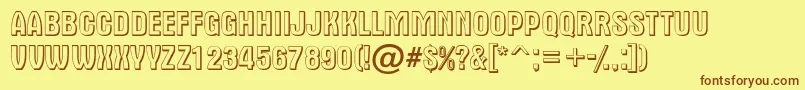 AAlternatitul3D Font – Brown Fonts on Yellow Background