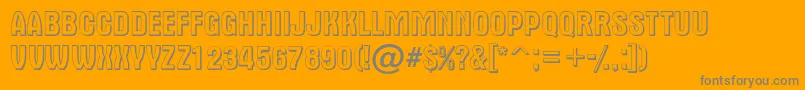 AAlternatitul3D-Schriftart – Graue Schriften auf orangefarbenem Hintergrund