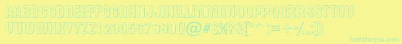 AAlternatitul3D Font – Green Fonts on Yellow Background
