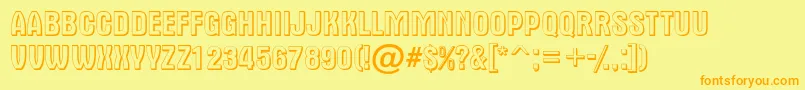 AAlternatitul3D Font – Orange Fonts on Yellow Background