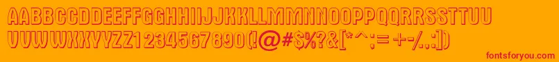 AAlternatitul3D Font – Red Fonts on Orange Background