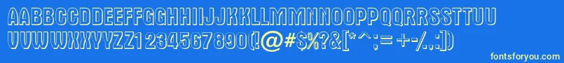 AAlternatitul3D Font – Yellow Fonts on Blue Background