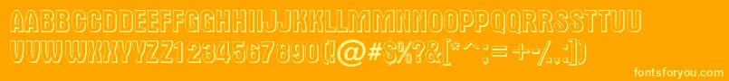 AAlternatitul3D Font – Yellow Fonts on Orange Background