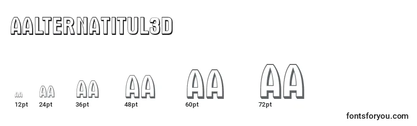 Größen der Schriftart AAlternatitul3D