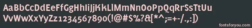 フォントPfmuseBold – 黒い背景にピンクのフォント