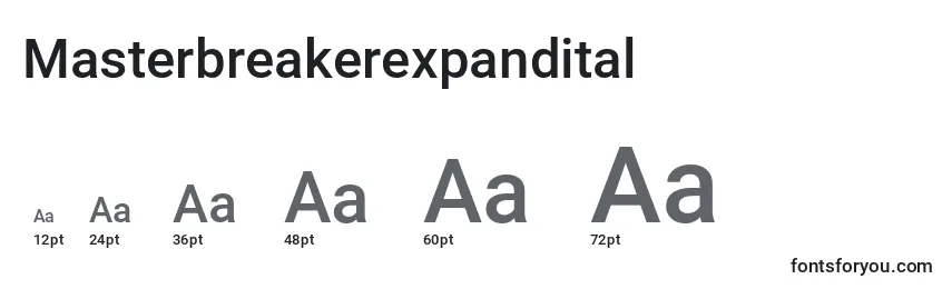 Masterbreakerexpandital Font Sizes