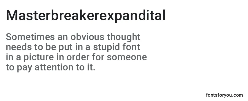 Masterbreakerexpandital Font