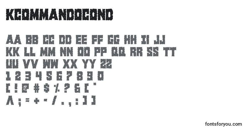 Kcommandocondフォント–アルファベット、数字、特殊文字