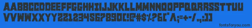 Kcommandocond Font – Black Fonts on Blue Background