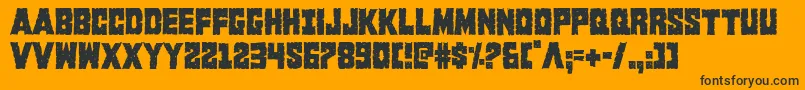 Kcommandocond Font – Black Fonts on Orange Background