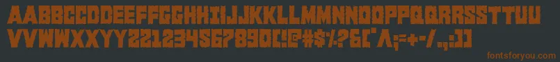 Kcommandocond Font – Brown Fonts on Black Background