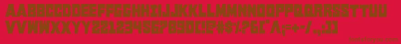 Kcommandocond Font – Brown Fonts on Red Background