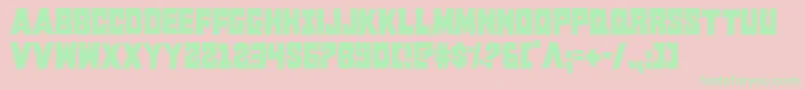 Kcommandocond Font – Green Fonts on Pink Background