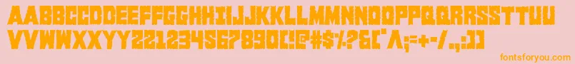 Kcommandocond Font – Orange Fonts on Pink Background