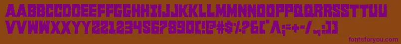 Kcommandocond Font – Purple Fonts on Brown Background