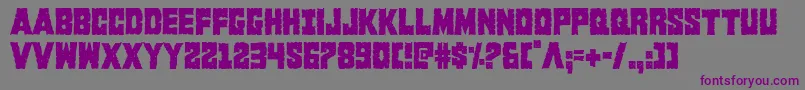 Kcommandocond Font – Purple Fonts on Gray Background