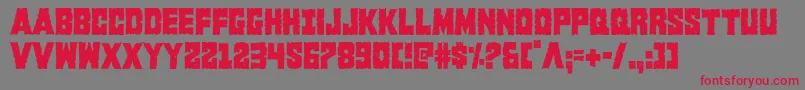 Kcommandocond Font – Red Fonts on Gray Background