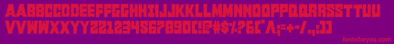 Kcommandocond Font – Red Fonts on Purple Background