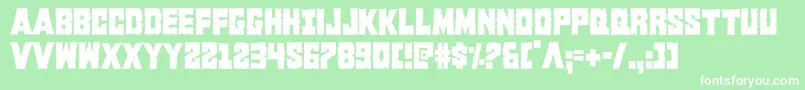 Kcommandocond Font – White Fonts on Green Background