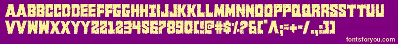 Kcommandocond Font – Yellow Fonts on Purple Background