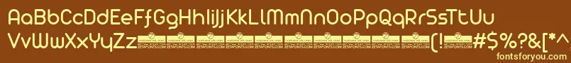 fuente AristaProRegularTrial – Fuentes Amarillas Sobre Fondo Marrón