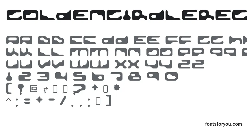 Шрифт GoldengirdleRegular – алфавит, цифры, специальные символы