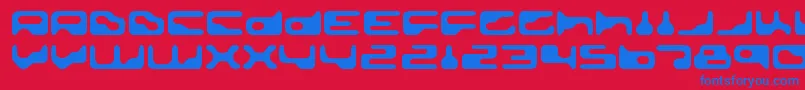 GoldengirdleRegular Font – Blue Fonts on Red Background