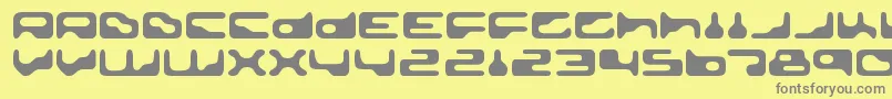 フォントGoldengirdleRegular – 黄色の背景に灰色の文字