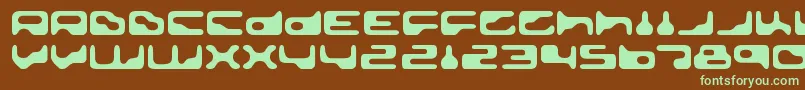 GoldengirdleRegular-fontti – vihreät fontit ruskealla taustalla