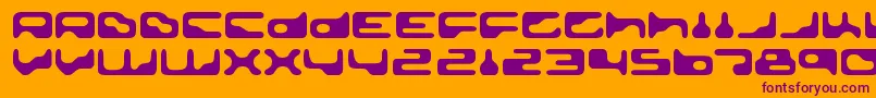 GoldengirdleRegular-fontti – violetit fontit oranssilla taustalla