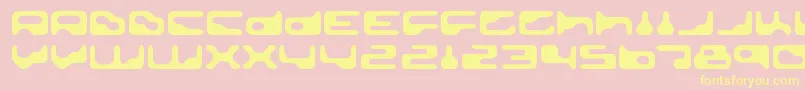 Шрифт GoldengirdleRegular – жёлтые шрифты на розовом фоне