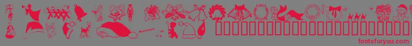 Wmchristmas2 Font – Red Fonts on Gray Background