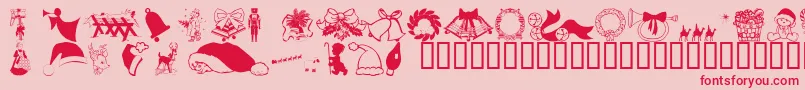 Wmchristmas2 Font – Red Fonts on Pink Background
